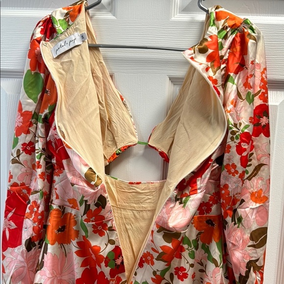 Petal + Pup Tanaya Puff Sleeve Skater Skirt Mini Dress - Picture 7 of 8